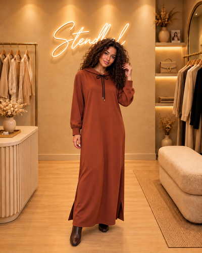 Robe sweat à capuche