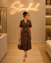 Robe tailleur ceinturée