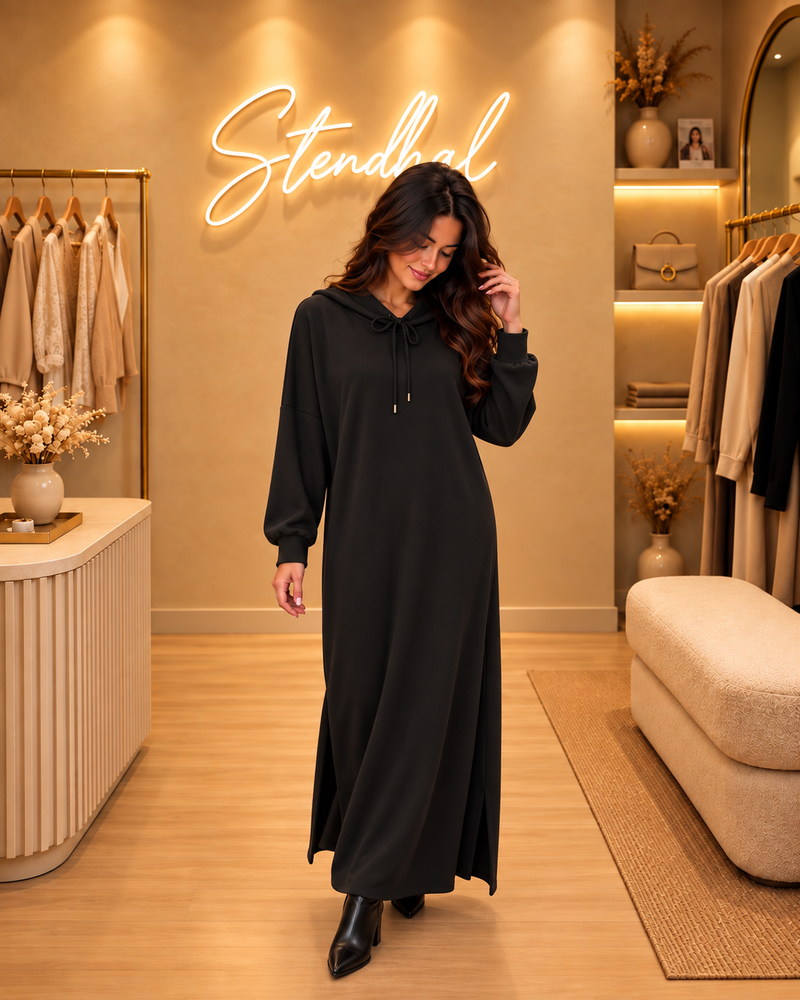 Robe sweat à capuche