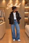 Veste en simili cuir