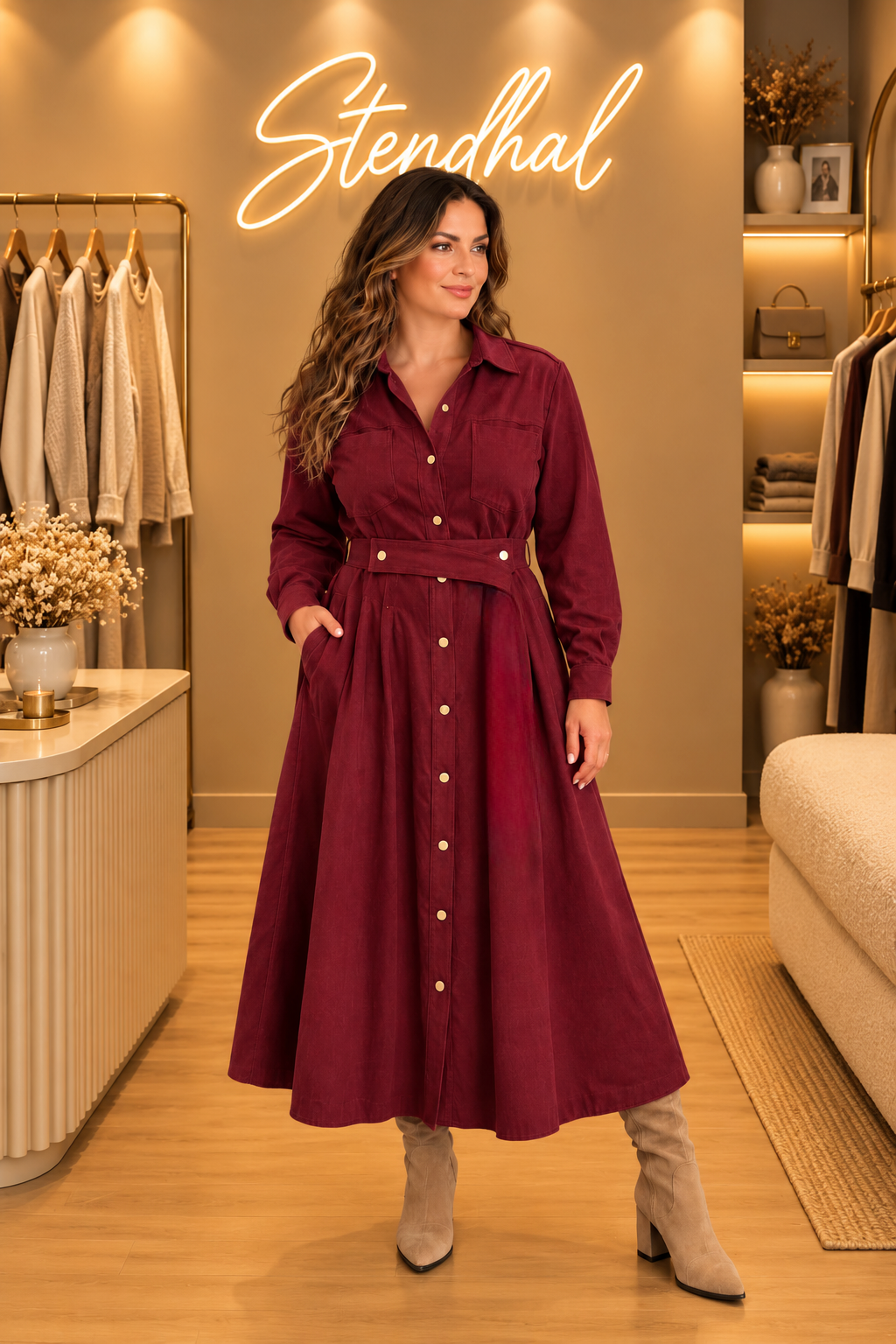 Robe en daim