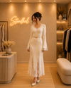 Robe maille & dentelle